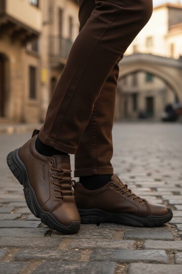 Kum Hakiki Deri Erkek Günlük Ayakkabı 260037 M