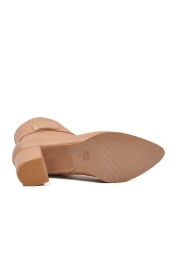 Nude Cilt Fermuarlı Kadın Bot Dar Kalıp 262326 Z