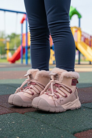 Pembe İçi Kürklü Hafif Çocuk Bot 22671 F