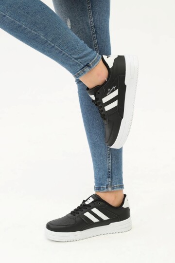 Siyah-Beyaz Unisex Spor Ayakkabı