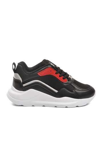 Siyah-Bordo Esnek Unisex Spor Ayakkabı 051 G