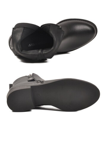 Siyah Cilt İçi Polarlı Kadın Bot 224581 Z