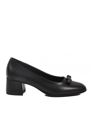 Siyah Cilt Kadın Topuklu Ayakkabı 519081 Z