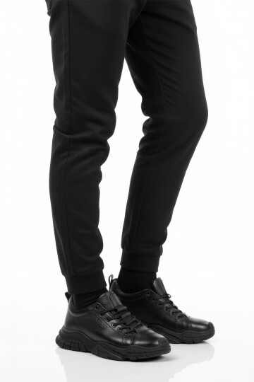 Siyah Floter Hakiki Deri Dar kalıp Erkek Günlük Ayakkabı 260037 M