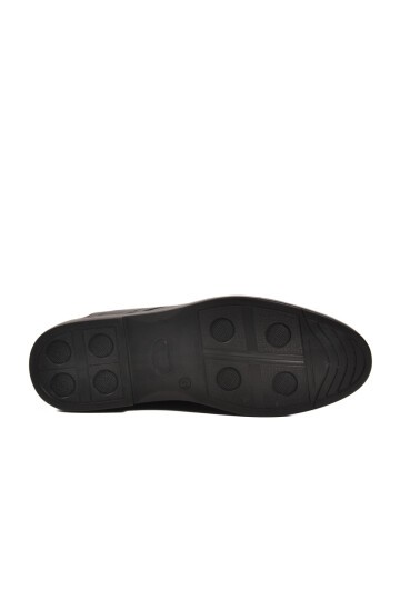 Siyah Hakiki Deri Erkek Günlük Ayakkabı DSN 2032 M