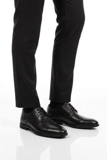 Siyah Hakiki Deri Erkek Klasik Ayakkabı 2496 M