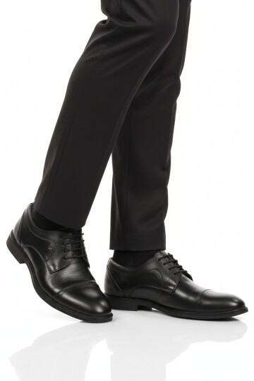 Siyah Hakiki Deri Erkek Klasik Ayakkabı 2499 M