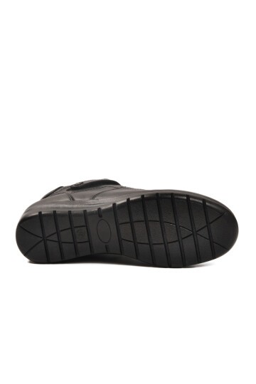 Siyah Hakiki Deri Bilek Boy Kadın Bot PLV1540 Z