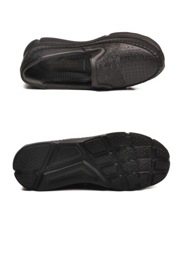 Siyah Hakiki Deri Ortopedik Taban Kadın Günlük Ayakkabı 608 Z