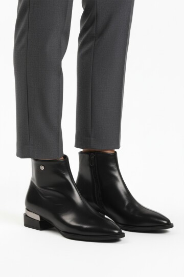 Siyah Parlak İçi Kürklü Kadın Bot PC-54991 Z