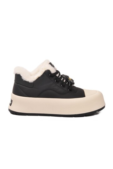 Siyah İçi Polarlı Kadın Sneaker Chizy Z