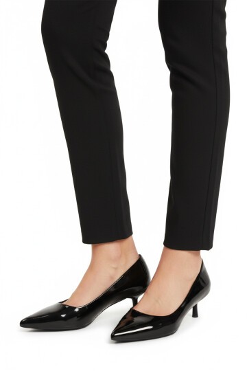 Siyah Rugan İnce Topuklu Kadın Topuklu Ayakkabı 458343 Z