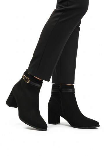 Siyah Süet İçi Kürklü Kadın Bot 547815 Z