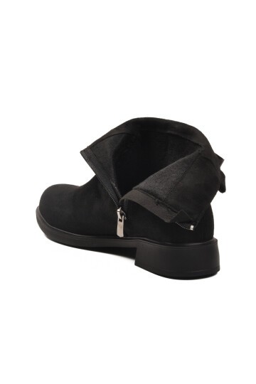 Siyah Süet Fermuarlı Kadın Bot 209144 Z