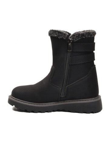 Siyah Polarlı Çocuk Bot Buckle F