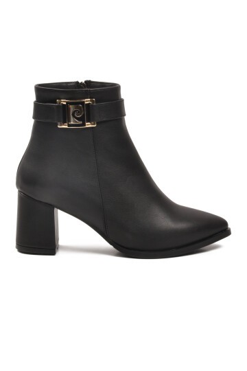 Siyah Fermuarlı Yüksek Topuklu Kadın Bot PC-54975 Z