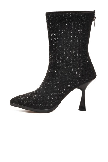 Siyah Yüksek Topuklu Kadın Çizme 671131 Z