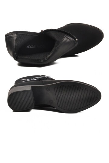 Siyah Zümrüt Hafif Polarlı Kadın Bot 325131 Z