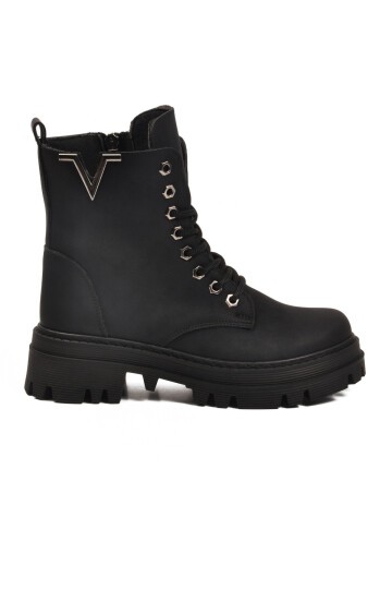 Siyah Zümrüt Fermuaralı Kadın Bot 514531 Z