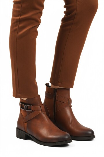 Taba Zümrüt İçi Kürklü Kadın Bot 547819 Z