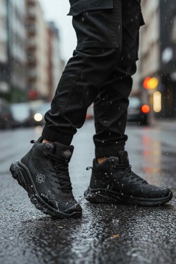 Siyah Su Geçirmez Unisex Outdoor Bot G2018 G