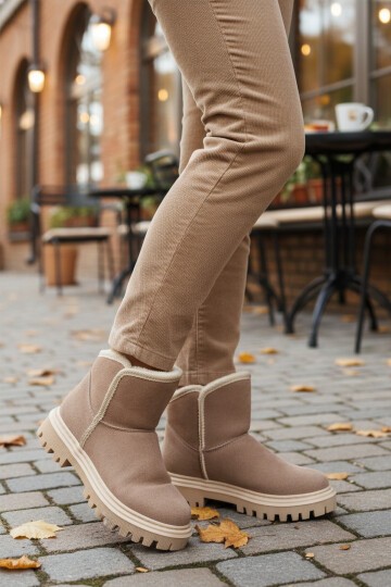 Vizon Süet İçi Polarlı Kadın Bot 548038 Z