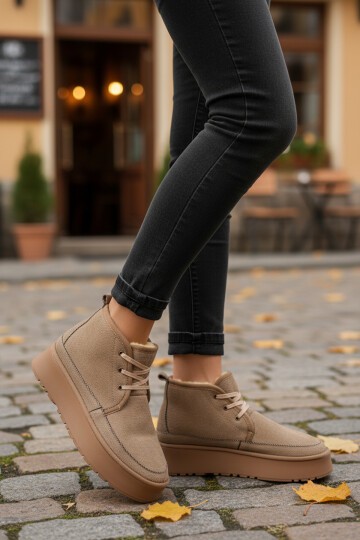 Vizon İçi Kürklü Kadın Bot U-15 Z