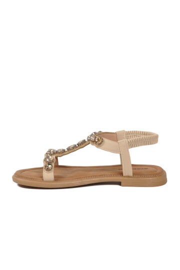 Bej ComfortSole Taban Kadın Sandalet 358165 Z