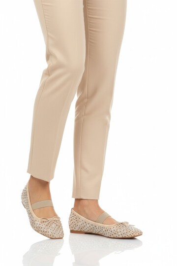 Bej Kadın Babet 681149 Z Geniş Kalıp