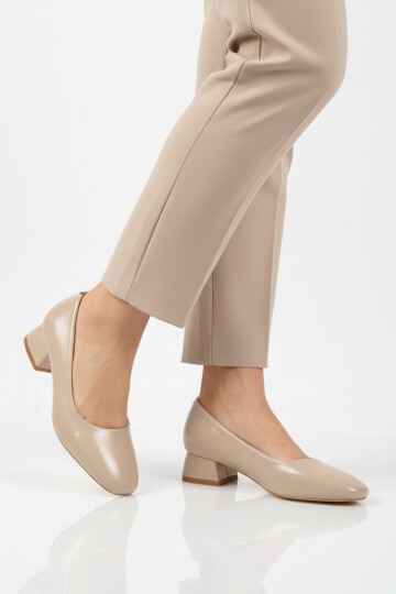 Bej Kadın Abiye Ayakkabı 608421 Z