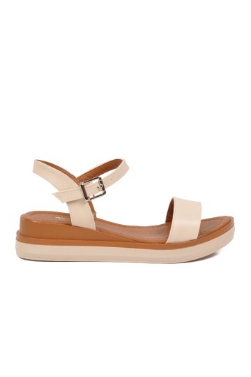 Bej Comfort Taban Hafif Kadın Sandalet 335333 Z