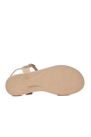 Bej Hafif ComfortSole Taban Kadın Sandalet 35442 Z