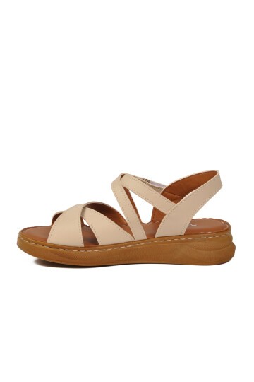 Bej ComfortSole Taban Kadın Sandalet 492142 Z