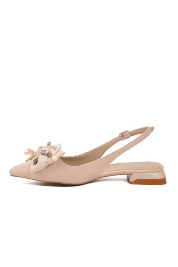 Bej Kadın Abiye Ayakkabı 606058 Z