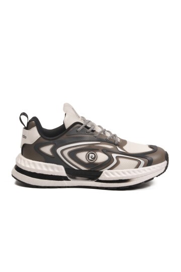 Beyaz-Füme Tekstil Erkek Spor Ayakkabı PCI-11616 M