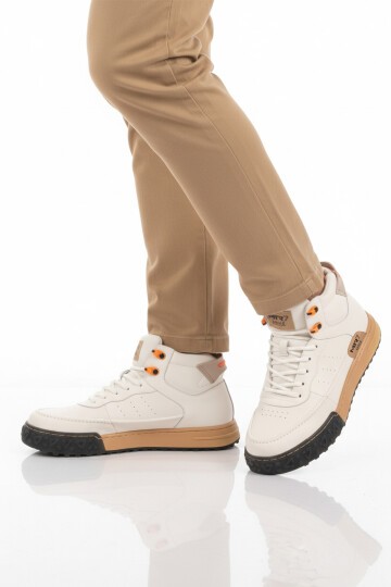 Beyaz Hakiki Deri Erkek Sneaker 152-18111 M