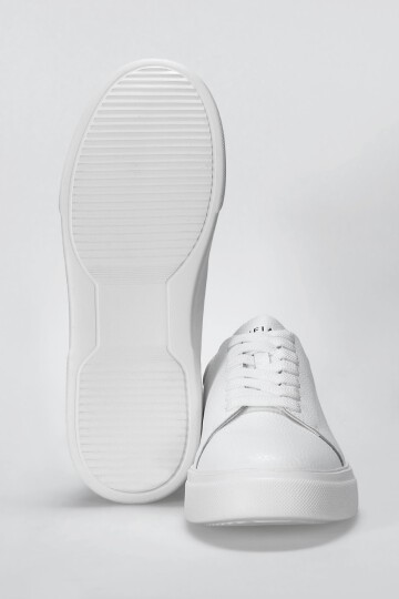 Beyaz Hakiki Deri Erkek Sneaker Tommy M