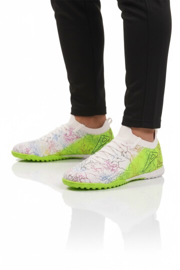 Beyaz-Neon Yeşil Erkek Halısaha Ayakkabısı MH-252-153 M