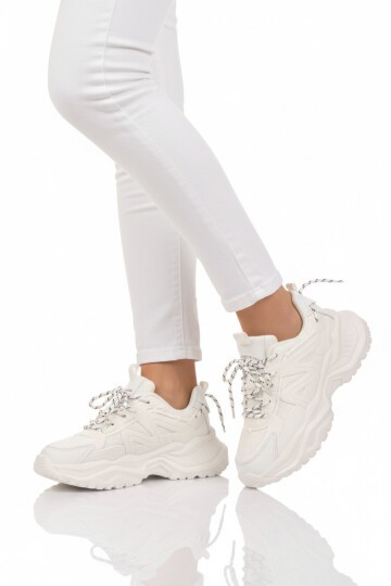 Beyaz Memory Foarm Kadın Spor Ayakkabı PCI-11075 G