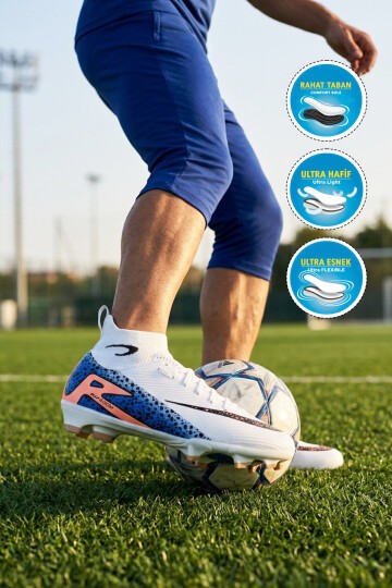 Beyaz-Siyah Hafif Unisex Krampon laliga 610 G