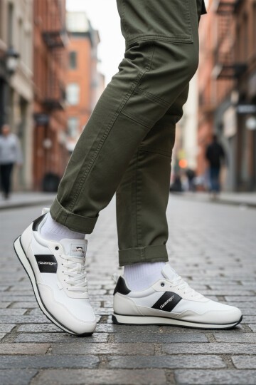 Beyaz-Siyah Erkek Spor Ayakkabı Offense M