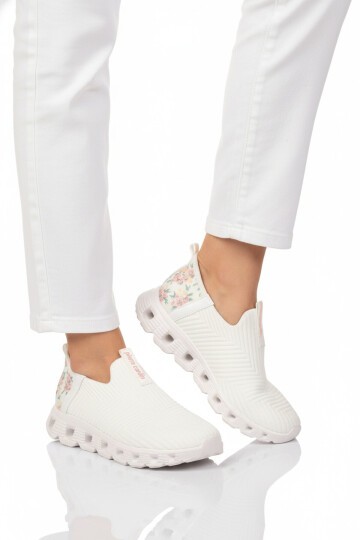 Beyaz Tekstil Memory Foarm Hafif Kadın Spor Ayakkabı PCI-10101 G