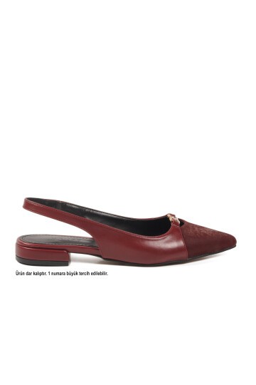 Bordo Hafif Kadın Babet 312553 Z Dar Kalıp