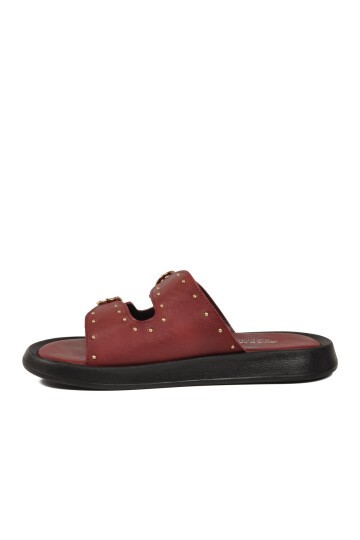 Bordo Rahat Taban Hafif Kadın Terlik 513088 Z