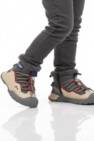 Gri-Krem Çocuk Bot 22671 F