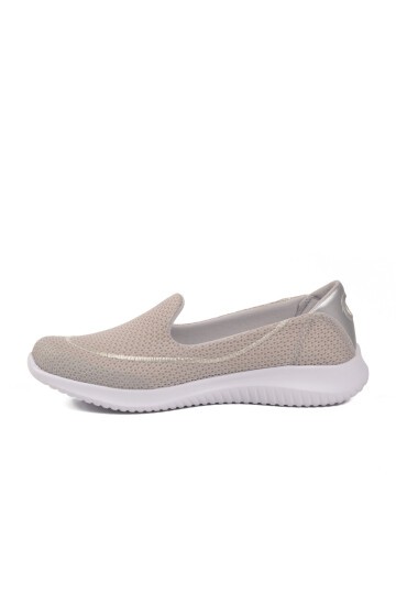 Gri Tekstil Hafif Esnek Kadın Spor Ayakkabı PC-30168 Z