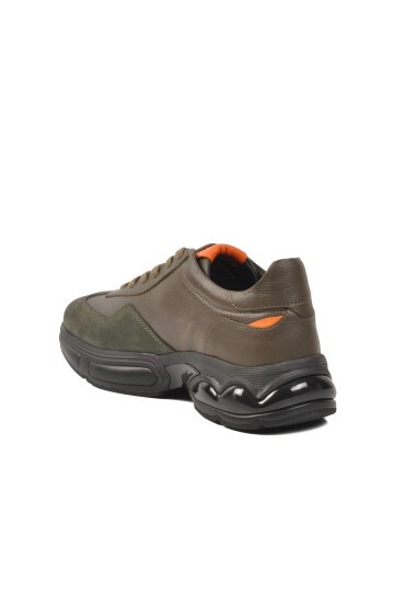 Haki Nubuk Hakiki Deri Erkek Günlük Ayakkabı 152-20328 M