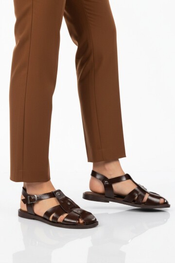 Kahve Hafif Slingback Kadın Terlik 335335 Z