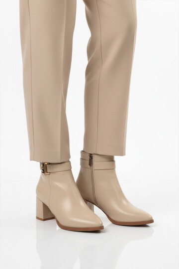 Krem Parlak Kadın Bot PC-54975 Z