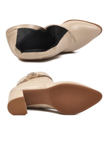 Krem Parlak Kadın Bot PC-54975 Z